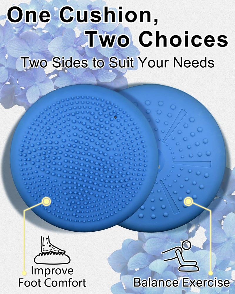 Tumaz Wobble Cushion - Wiggle Seat to Improve Sitting Posture & Stay Focused for Sensory Kids, Balance Disc to Relief Back Pain & Core Strength & Flexible Seating [Extra Thick, Pump Included] - Image 2